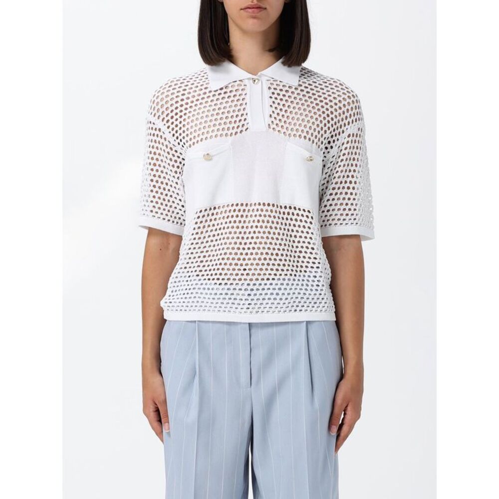 Actitude Twinset Women Mesh Viscose Polo Shirt Actitude Twinset